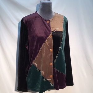 🌼Vintage🌼 Blair Boutique velour button down cardigan size medium